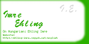 imre ehling business card